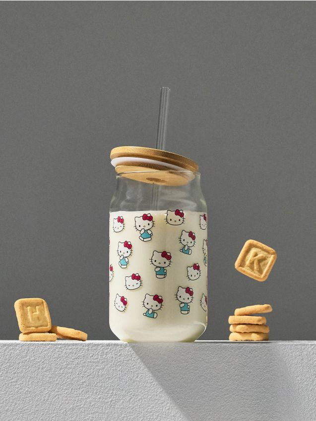 Sinsay - Cană cu capac și pai Hello Kitty - multicolor