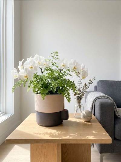 Цилиндрична керамична саксия