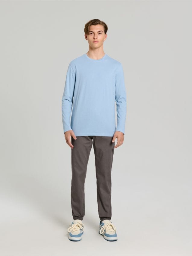 Sinsay - Pantaloni jogger - gri deschis