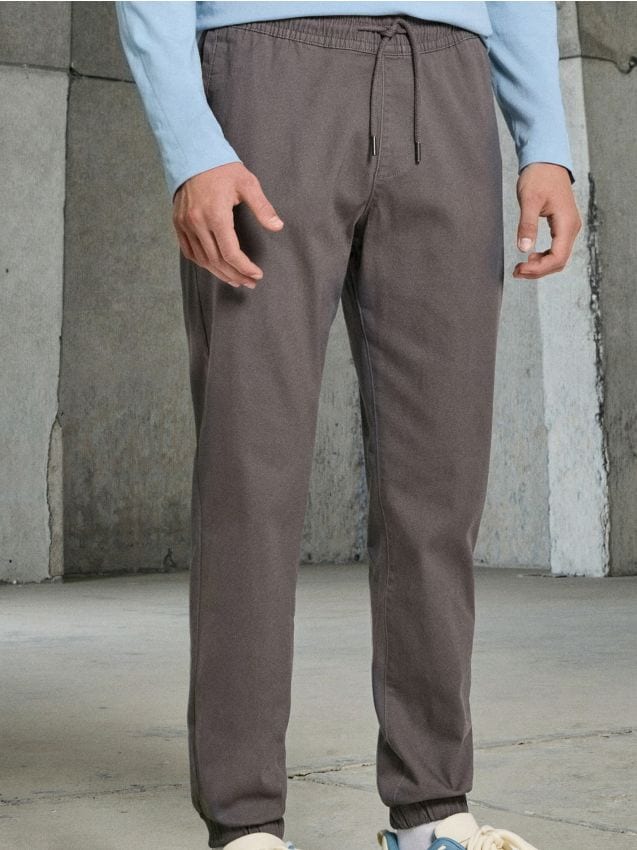 Sinsay - Pantaloni jogger - gri deschis