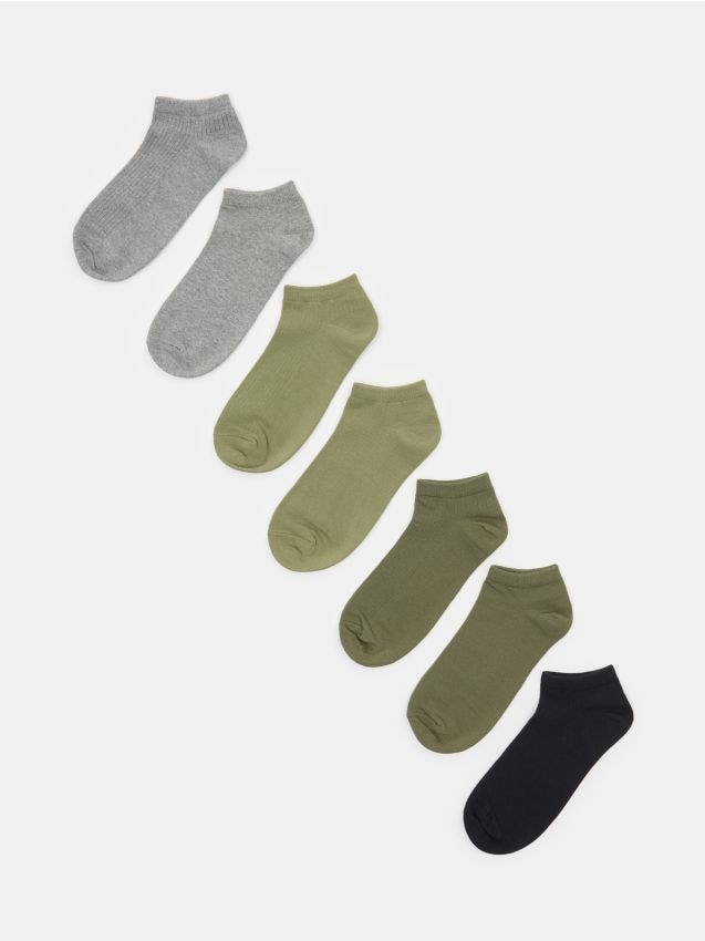 Sinsay - Prążkowane skarpetki 7 pack - wielobarwny