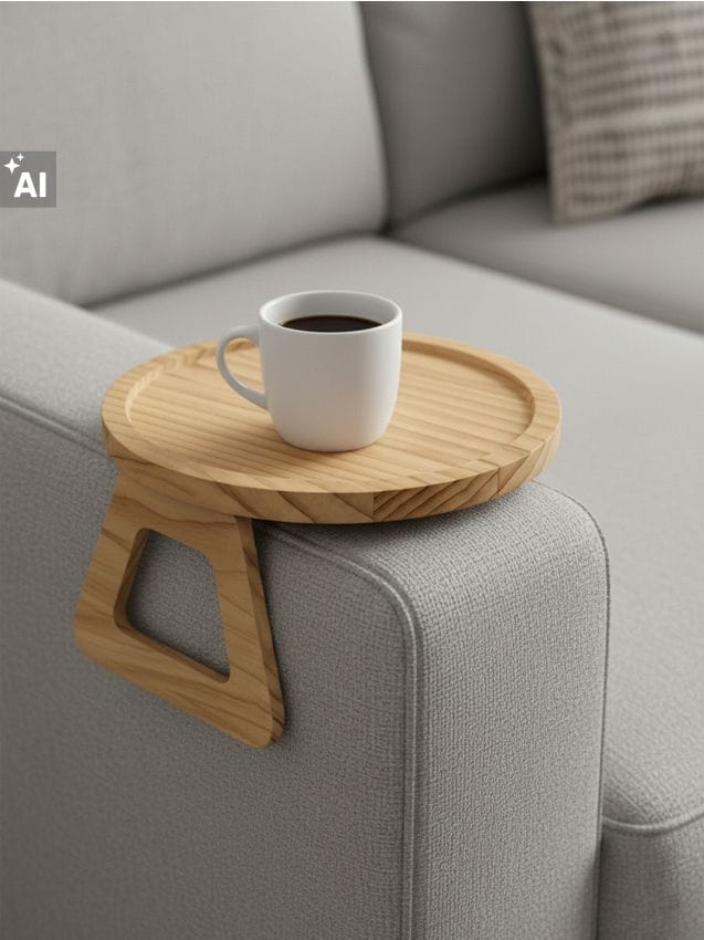 Sinsay - Tavă decorativă rotundă cu picioare pliabile - bej