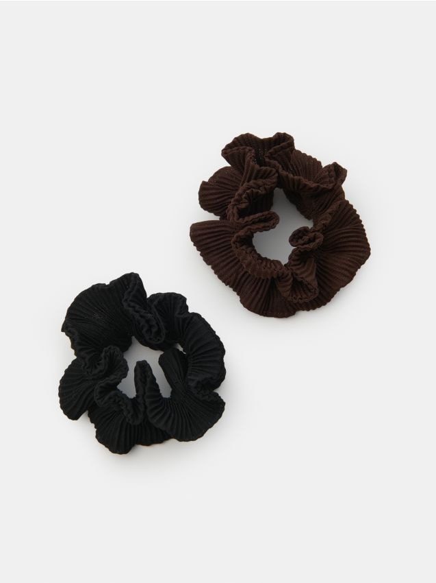 Sinsay - Elastice de păr striate Scrunchie 2 buc - multicolor