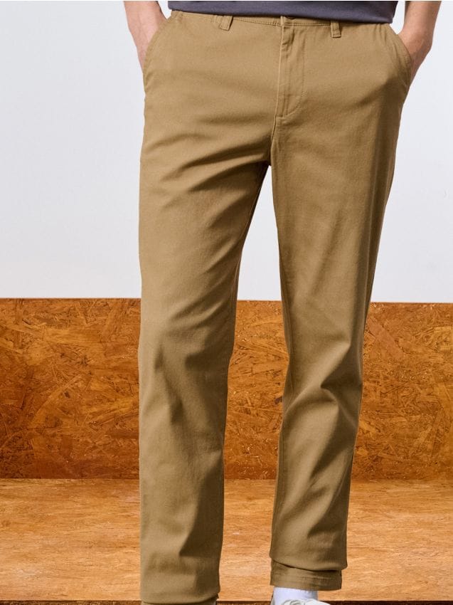 Sinsay - Pantaloni chino slim - bej
