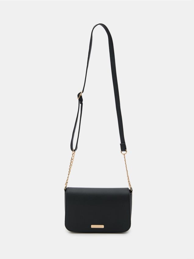 Sinsay - Geantă crossbody din piele artificială - negru