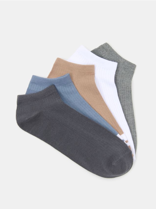 Sinsay - Prążkowane skarpetki 5 pack - wielobarwny