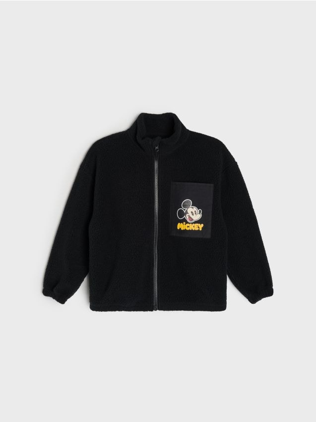 Sinsay - Bluză утепlată loose fit Mickey Mouse - negru