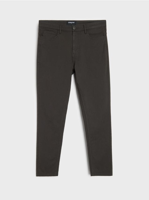 Sinsay - Pantaloni chino - verde-închis