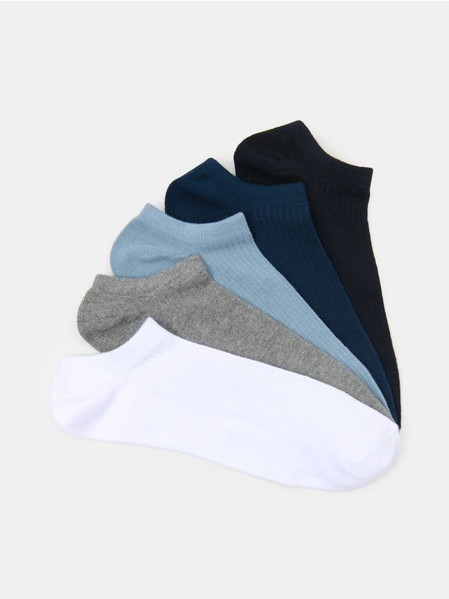 Sinsay - Prążkowane skarpetki 5 pack - wielobarwny