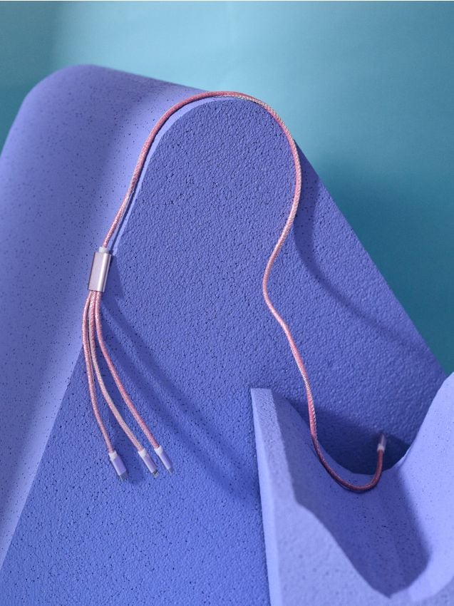 Sinsay - USB kábel 3 v 1 - viacfarebná