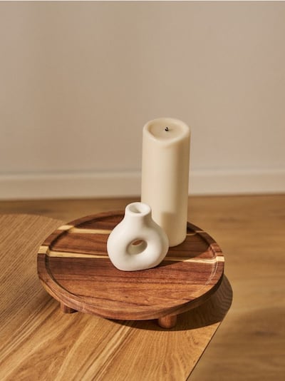 Круглий декоративний піднос