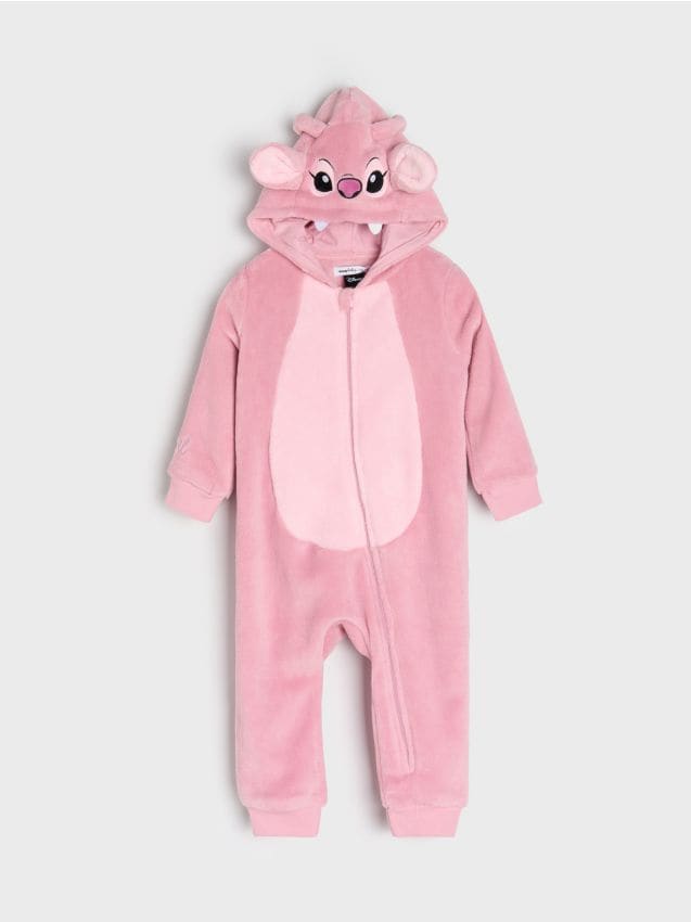 Sinsay - Dupačky s kapucňou Stitch - polárna ružová