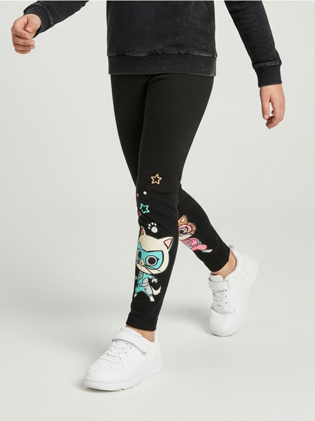 Sinsay - Legíny Disney Junior Super Kitties - čierna