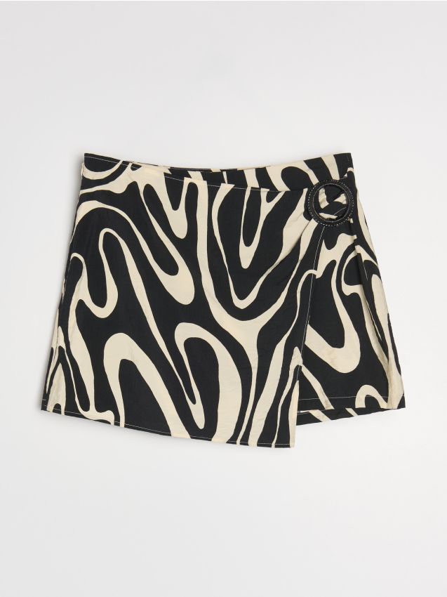 Sinsay - Fustă-șort cu model abstract - multicolor