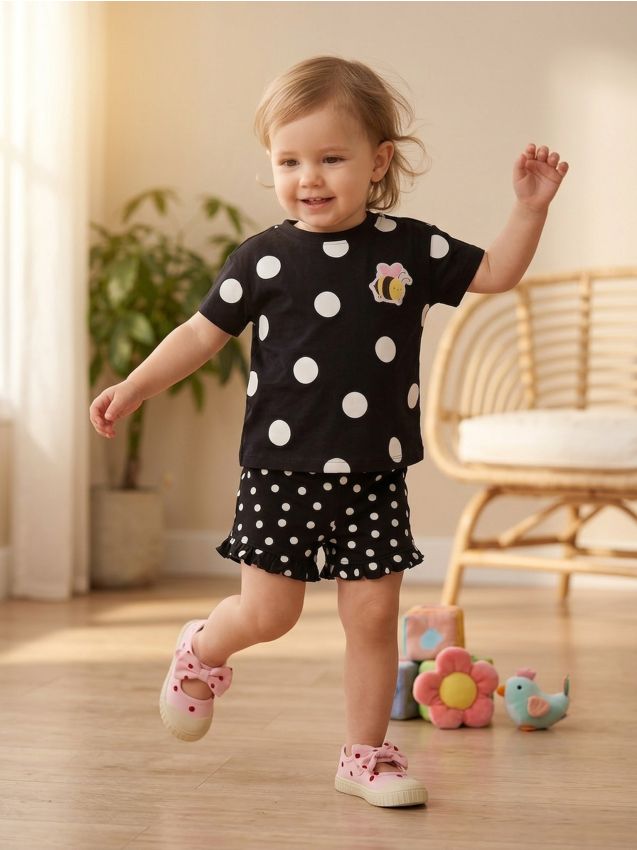 Sinsay - Compleu cu tricou și pantaloni scurți - negru