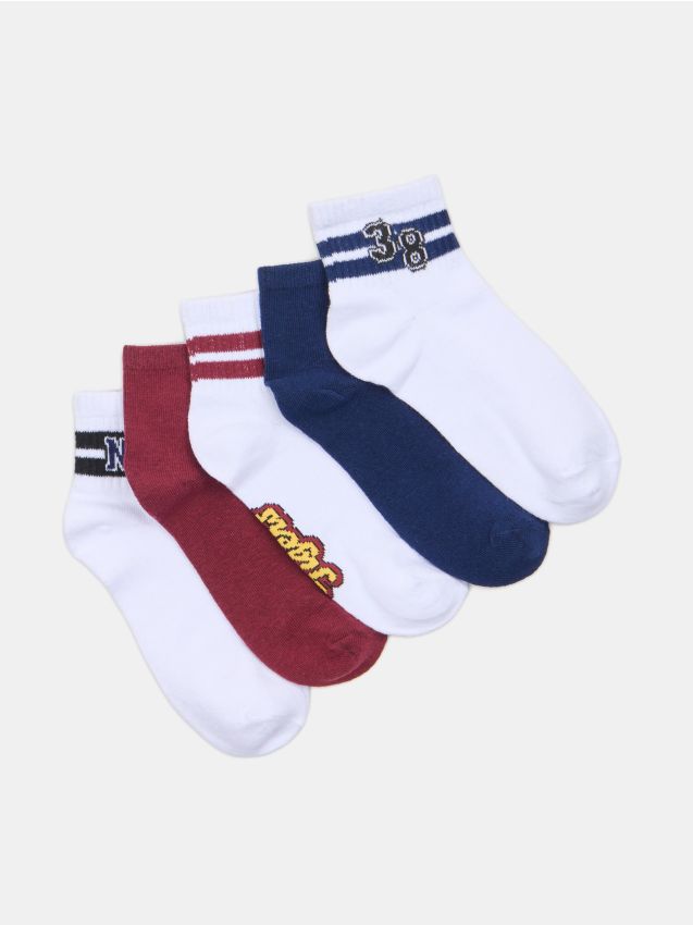 Sinsay - Șosete până la gleznă cu bumbac, pachet de 5 - multicolor