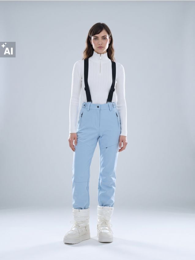 Sinsay - Maletă reiată cu fermoar și viscoză - crem