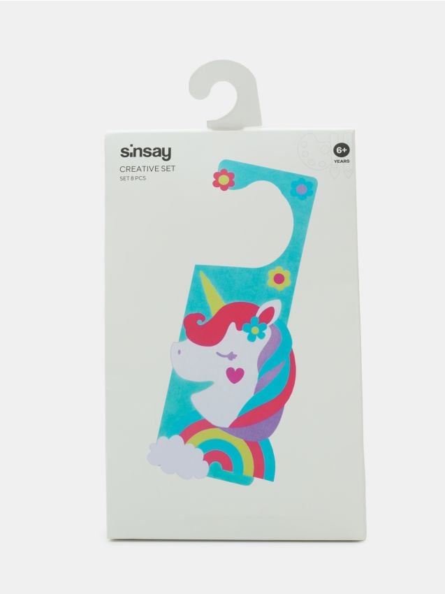 Sinsay - Súprava na výrobu závesiek na dvere s motívom jednorožca - ružová