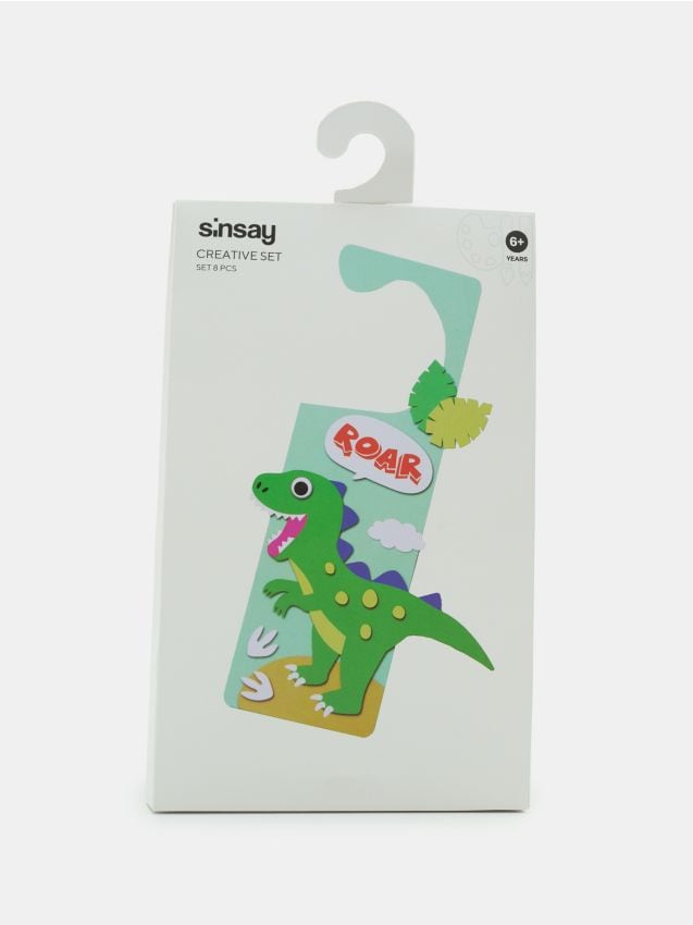 Sinsay - Súprava na výrobu dverových závesiek s motívom dinosaura - viacfarebná