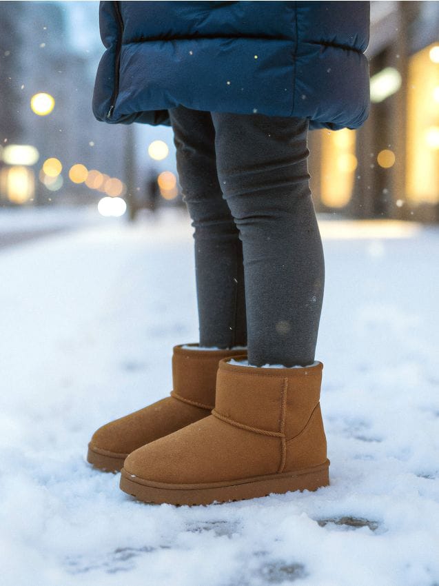 Sinsay - Snehule s vlnenou podšívkou - popolavo hnedá