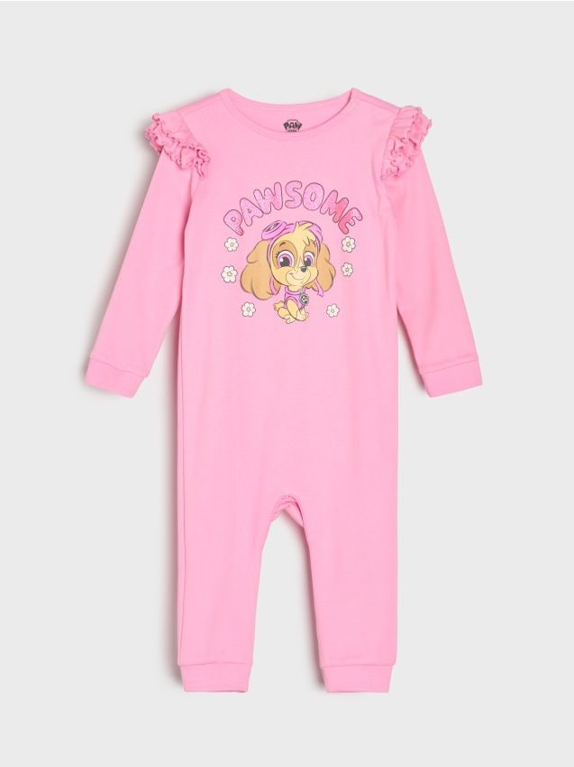 Sinsay - Bavlnený detský overal PAW Patrol - hyacintová