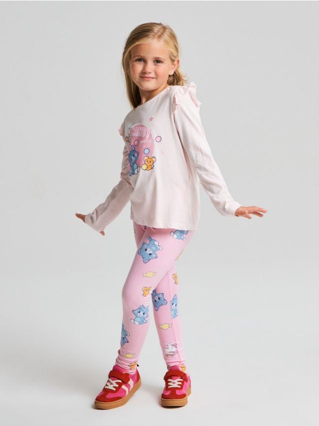 Bombažni leggings z vzorcem Tom and Jerry