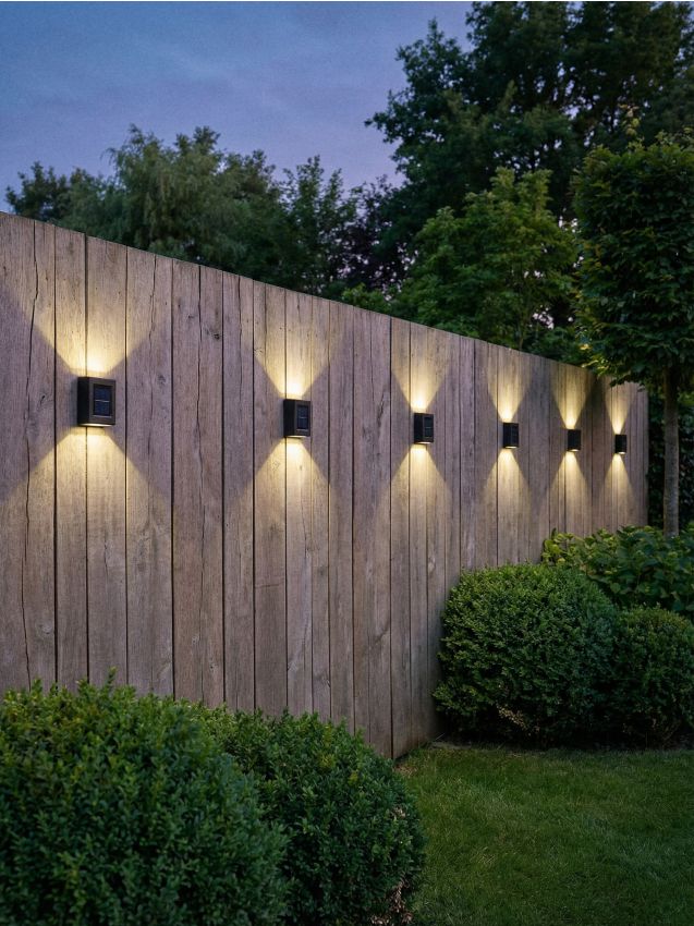 Sinsay - Lămpi solare LED de perete cu efect de iluminare sus și jos 2 pack - negru