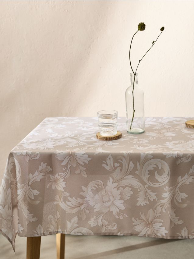 Sinsay - Față de masă cu motiv floral - crem