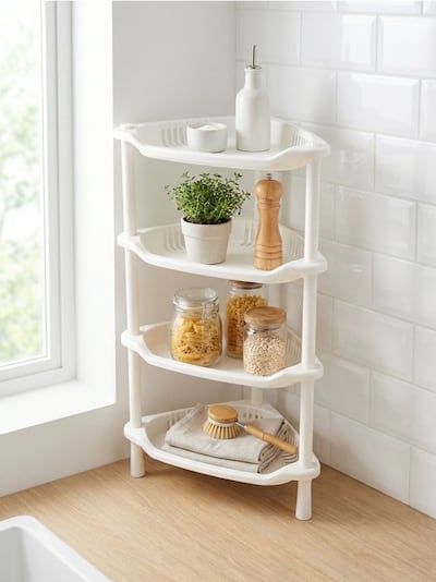 Кутова чотирирівнева полиця