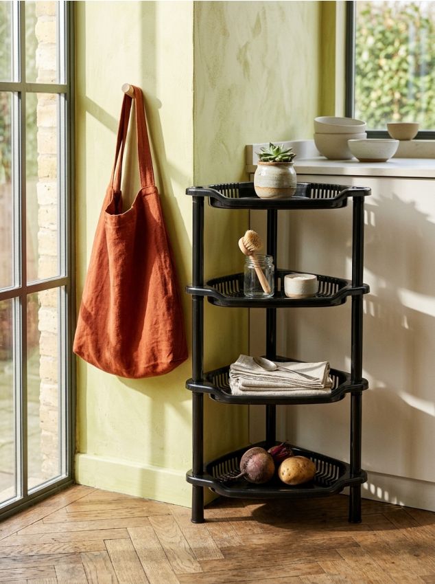 Sinsay - Raft de colț cu patru niveluri - negru