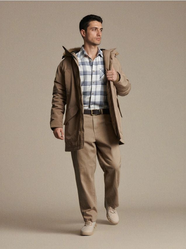 Sinsay - Pantaloni wide leg - gri-maroniu