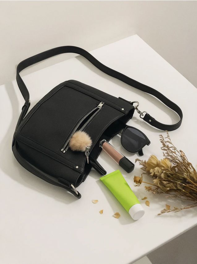 Sinsay - Crossbody kabelka z umelej kože - čierna