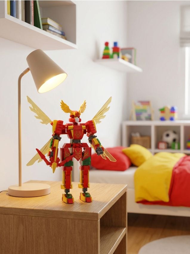 Sinsay - Set de construcție – mecha cu aripi - roșu