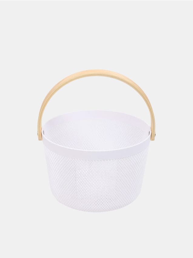 Sinsay - Coș de depozitare cu mâner - alb