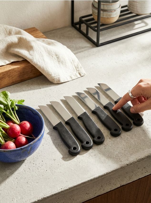 Sinsay - Set de cuțite de bucătărie 7 pack - negru