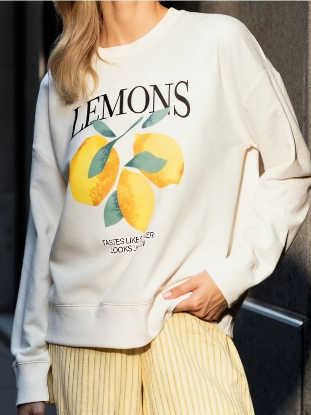 Sweatshirt mit Druck - SINSAY
