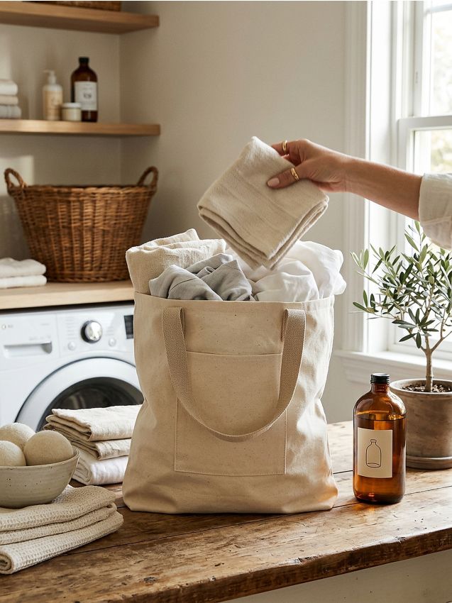 Sinsay - Coș pentru rufe - crem