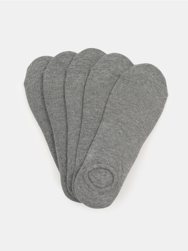 Sinsay - Skarpetki stopki 5 pack - szary