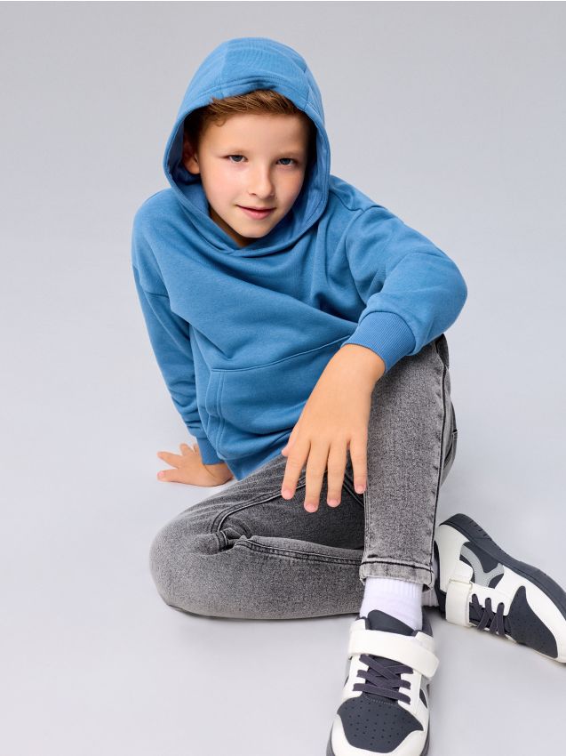 Sinsay - Jeansy relaxed skinny z domieszką wiskozy - szary