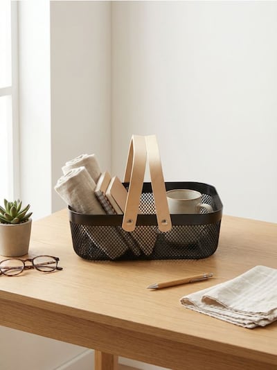 Καλάθι αποθήκευσης με λαβές