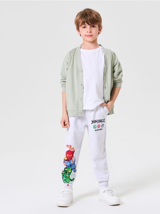 Sinsay - Pantaloni sport Ninjago - gri deschis