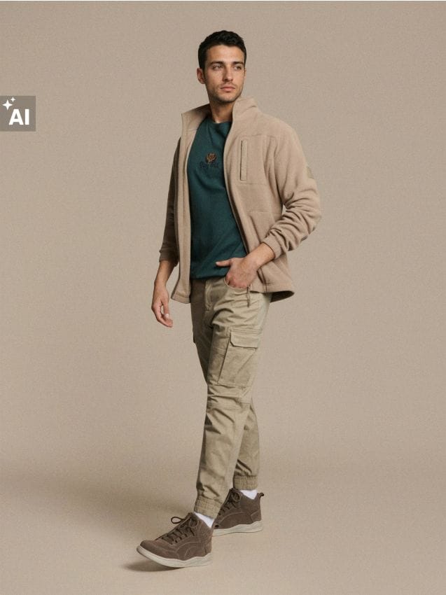 Sinsay - Pantaloni cargo - bej