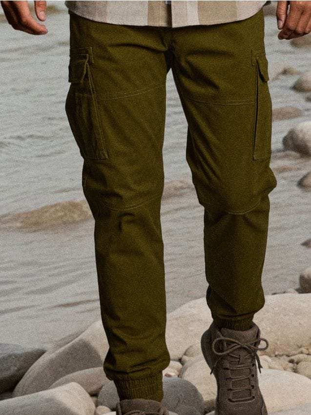 Sinsay - Pantaloni cargo - kaki