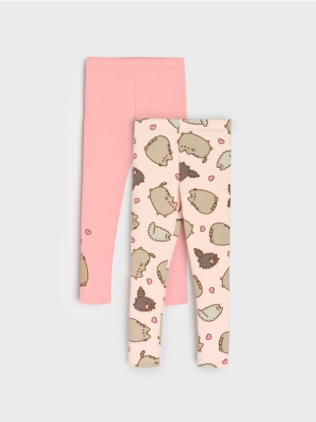 Sinsay - Set de 2 perechi de colanți Pusheen the Cat - roz-pastel