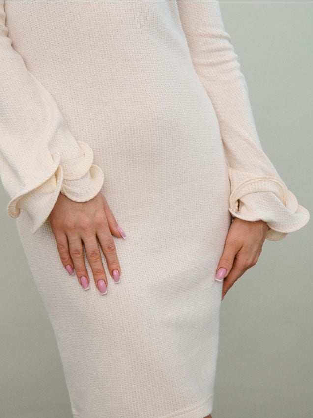 Sinsay - Rochie sport - crem