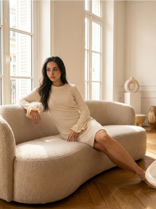 Sinsay - Rochie sport - crem