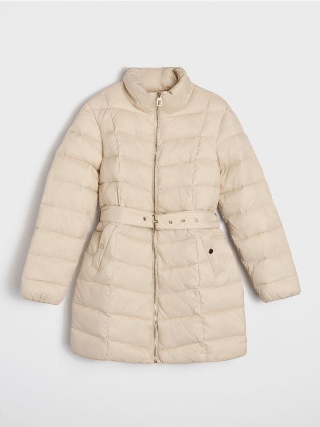 Sinsay - Prešívaná bunda s kapucňou - telová