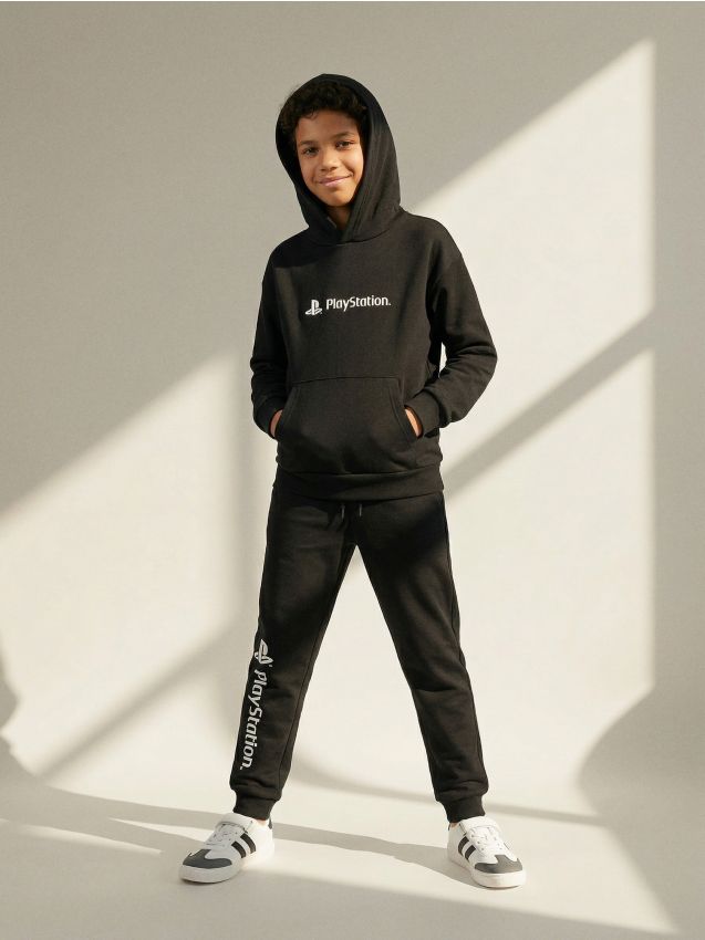 Sinsay - Spodnie dresowe Playstation - czarny