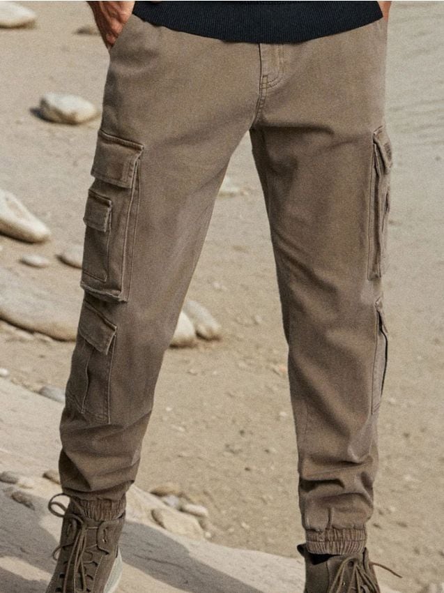 Sinsay - Pantaloni cargo - cafeniu
