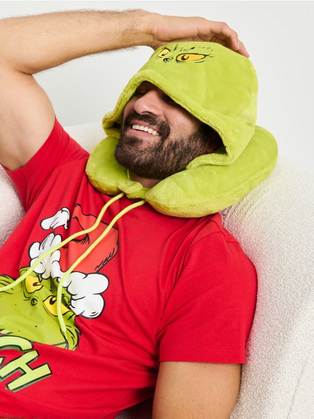 Sinsay - Cestovný vankúš Grinch - žlto-zelená